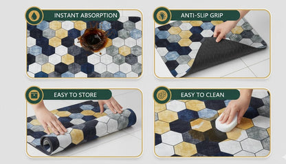 CozyMat™ HexaLuxe Absorbent Kitchen Mat
