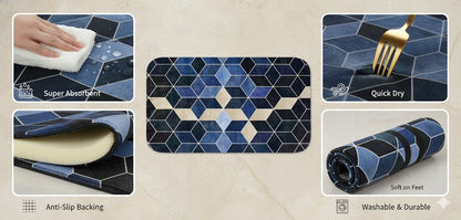 CozyMat™ Modern Geometric Absorbent Kitchen Mat