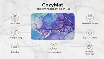 CozyMat™ Ocean Bloom Absorbent Kitchen Mat