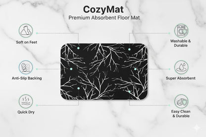 CozyMat™ Midnight Branch Designer Kitchen Ma