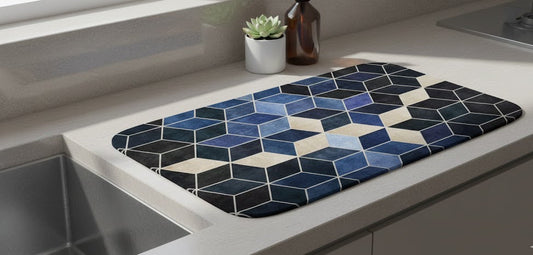 CozyMat™ Modern Geometric Absorbent Kitchen Mat