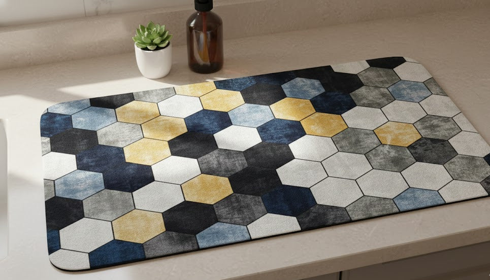 CozyMat™ HexaLuxe Absorbent Kitchen Mat