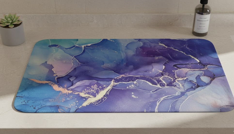 CozyMat™ Ocean Bloom Absorbent Kitchen Mat