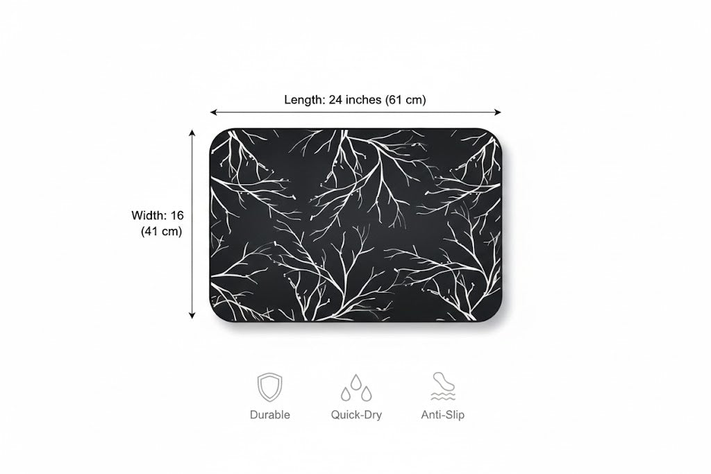 CozyMat™ Midnight Branch Designer Kitchen Ma